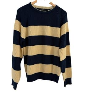 Vintage Lazarus Grunge Sweater Stripes Mens Size Medium Acrylic Grandpa Sweater
